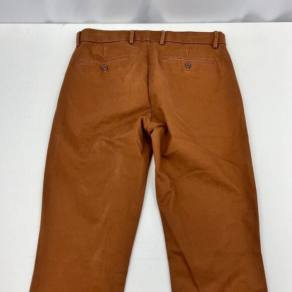 Gap Men’s Flat Front Skinny Khaki Pants Brown Size 30x34 Stretch - Picture 6 of 9
